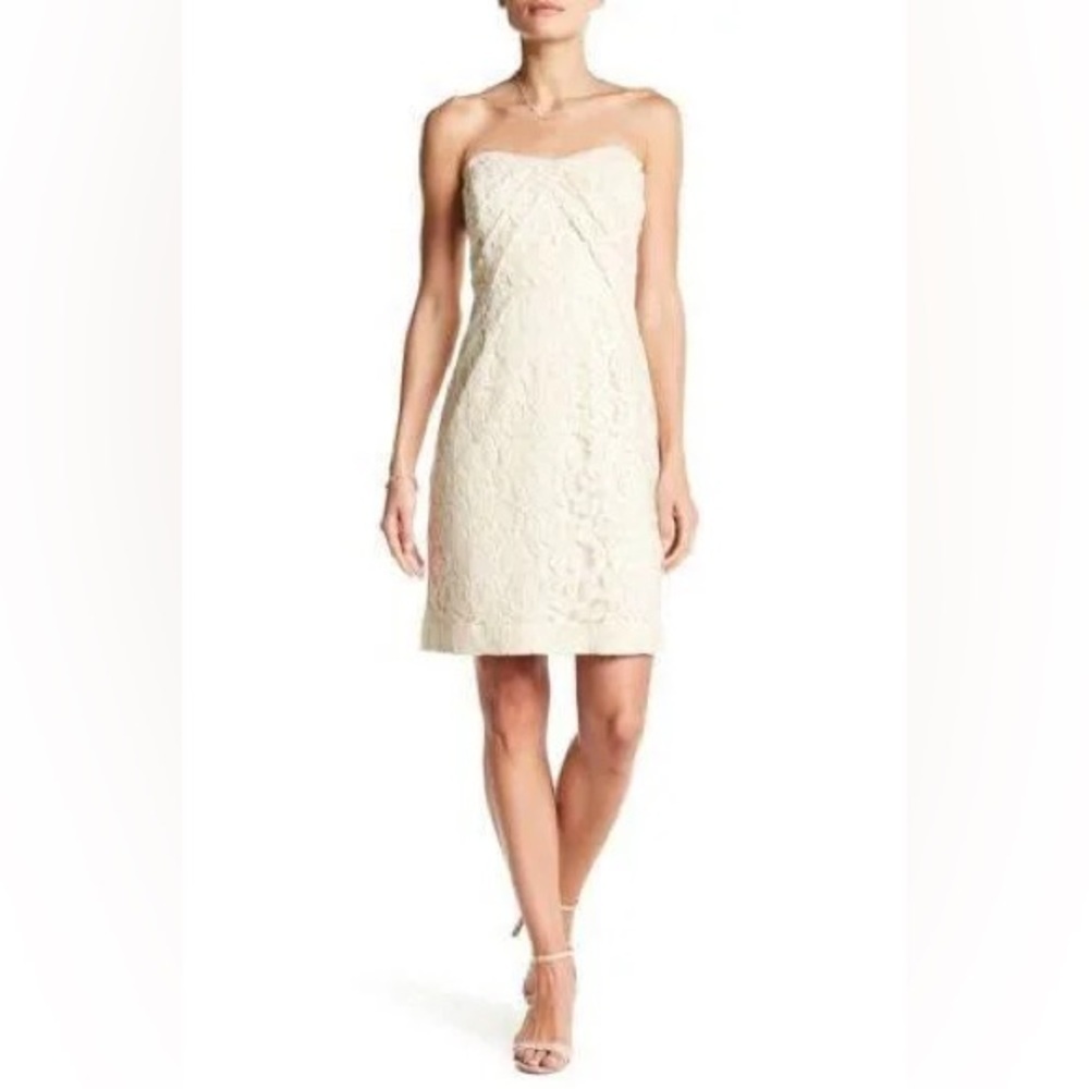 J. Crew Cream Strapless Dress